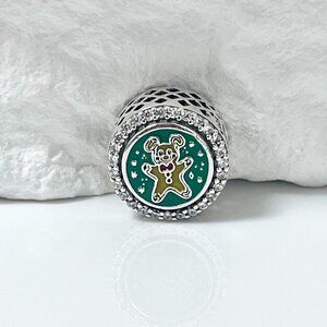 Pandora Gingerbread man Christmas Bead Charm S925 Silver Charm